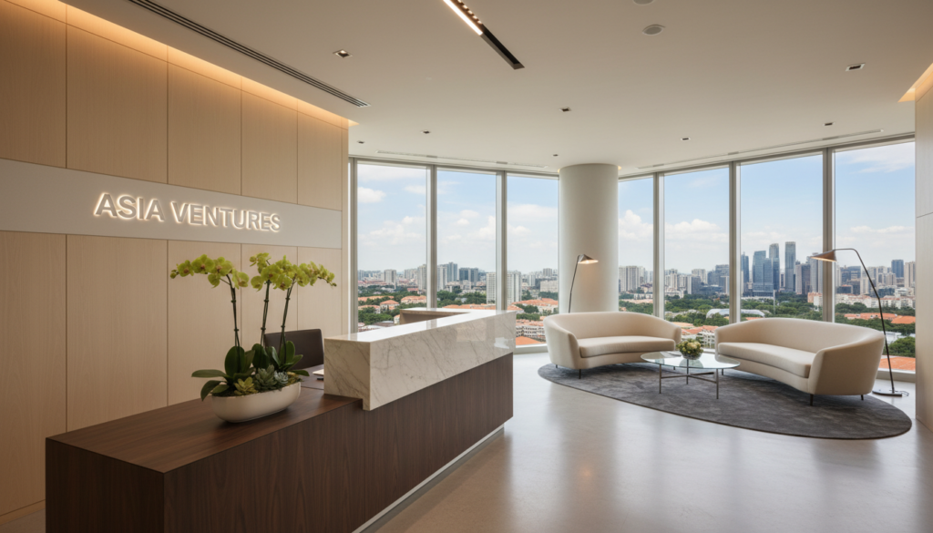 A modern office space in Singapore, showcasing a professional address with a sleek reception area. In the foreground, an elegant, minimalist reception desk adorned with fresh greenery. The middle ground features a comfortable seating area with stylish furniture, inviting natural light filtering through large windows. In the background, a view of the vibrant Paya Lebar skyline contrasted with the iconic Central Business District (CBD) high-rises, symbolizing convenience versus prestige. The image captures a sense of professionalism and ambition, with soft, warm lighting creating a welcoming atmosphere. The scene is framed with a wide-angle lens to emphasize the spaciousness and design of the office, reflecting an ideal business environment for entrepreneurs. A modern office space in Singapore, showcasing a professional address with a sleek reception area. In the foreground, an elegant, minimalist reception desk adorned with fresh greenery. The middle ground features a comfortable seating area with stylish furniture, inviting natural light filtering through large windows. In the background, a view of the vibrant Paya Lebar skyline contrasted with the iconic Central Business District (CBD) high-rises, symbolizing convenience versus prestige. The image captures a sense of professionalism and ambition, with soft, warm lighting creating a welcoming atmosphere. The scene is framed with a wide-angle lens to emphasize the spaciousness and design of the office, reflecting an ideal business environment for entrepreneurs.